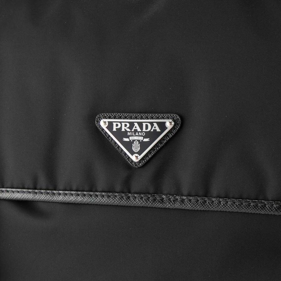 PRADA プラダ ReNylon+SAFFIANO フラップショルダー/NERO 2VD052