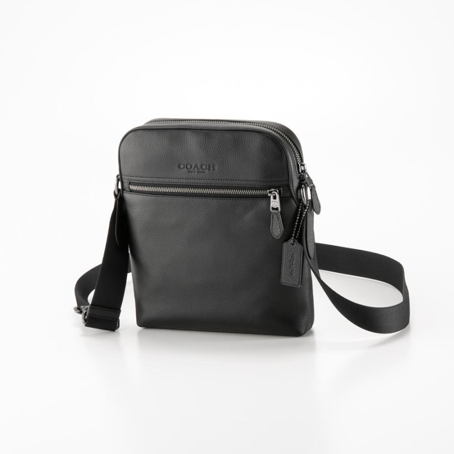 極美品　COACH コーチ　ヒューストン　フライトバッグ　レザー　ブラック COACH（コーチ） ショルダーバッグ ヒューストン フライトバッグ 4011