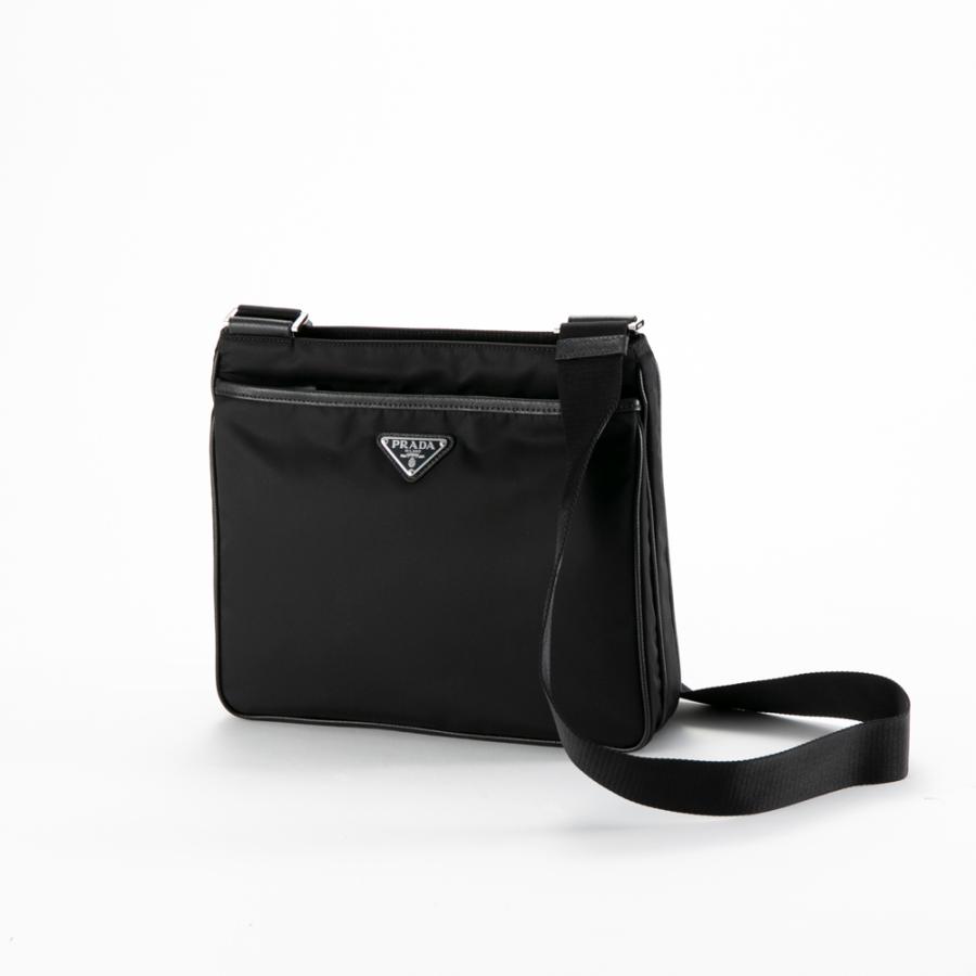 PRADA ショルダーバッグ 2VH128 2DMH PRADA プラダ ReNylon+SAFFIANO 前ZIP付きショルダーバッグ