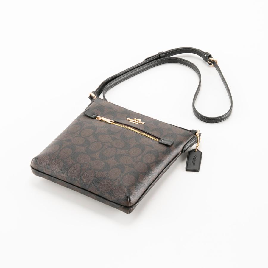 コーチ ショルダーバッグ美品  CF340 COACH（コーチ） バッグ ショルダー COACH CF340 ブラウン×ブラック