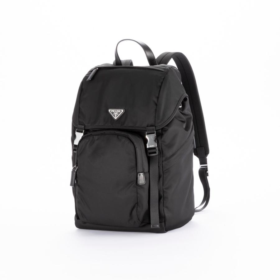 PRADA（プラダ） PRADA ReNylon+SAFFIANO 前ZIP付きバックパック