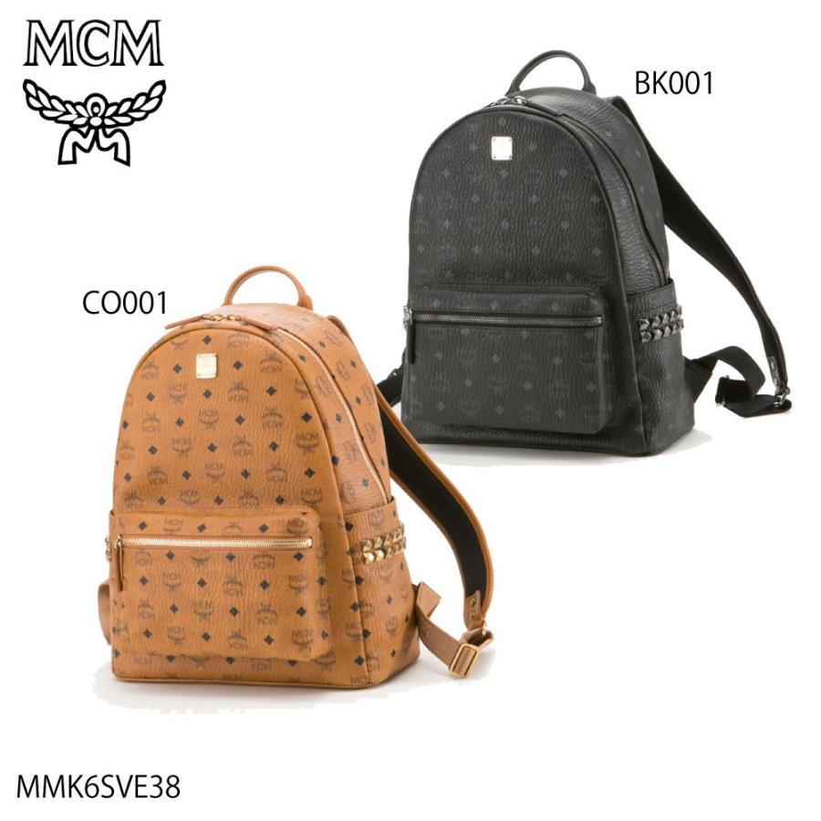 MCM ブラック Mサイズ ミディアム リュック バッグ MMK6SVE38 MCM ブラック Mサイズ ミディアム リュック バッグ MMK6SVE38
