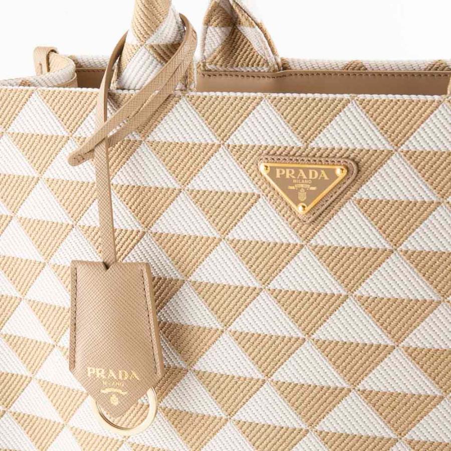 PRADA（プラダ） PRADA TRIANGOLO JACQUARD LG トートバッグ 1BA356