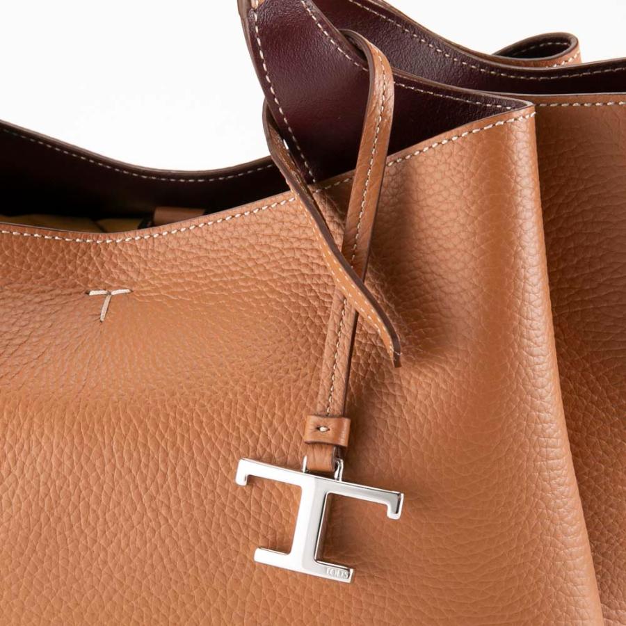 TOD'S トッズ ハンド・トートバッグ Tタイムレス メタル