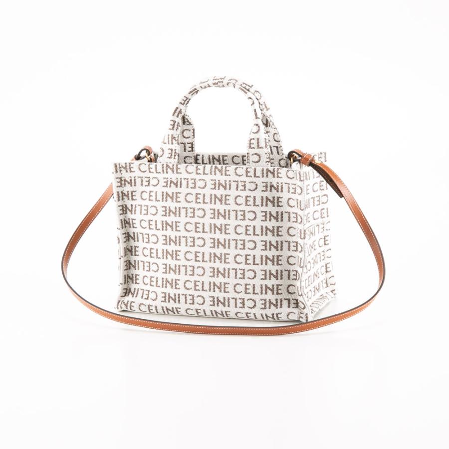 CELINE（セリーヌ） CELINE SMALL CABAS THAIS ロゴテキスタイルトート