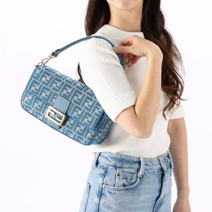 FENDI（フェンディ） FENDI FFジャカード MD バゲットバッグ 8BR600