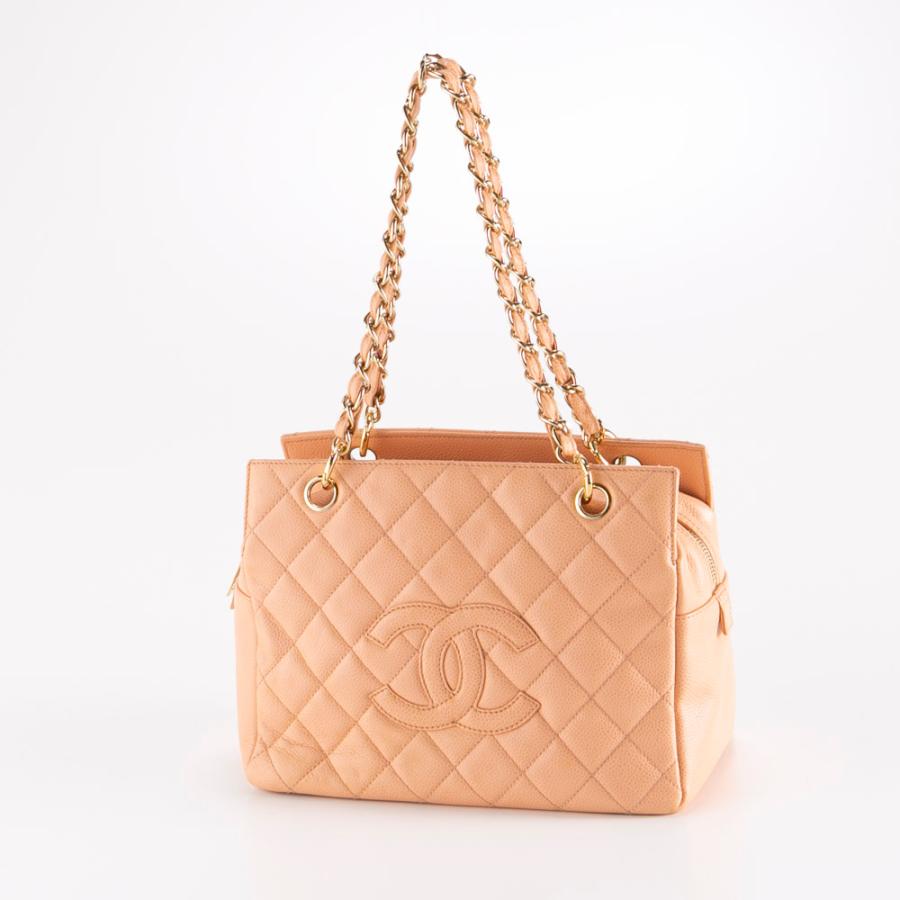 CHANEL 【ヴィンテージ・中古】シャネル キャビアスキンチェーントート  