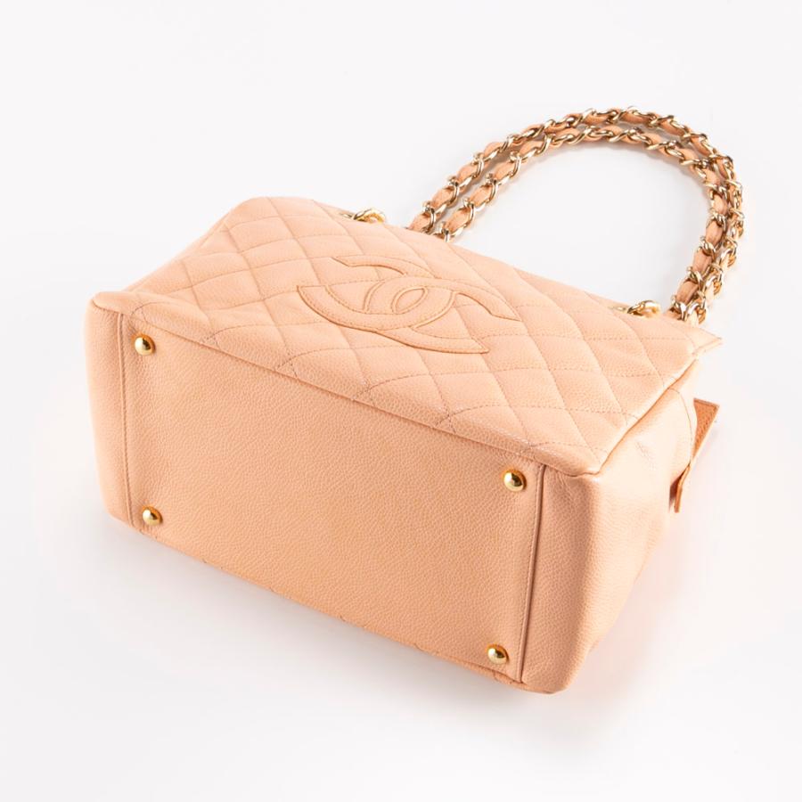 CHANEL 【ヴィンテージ・中古】シャネル キャビアスキンチェーントート  
