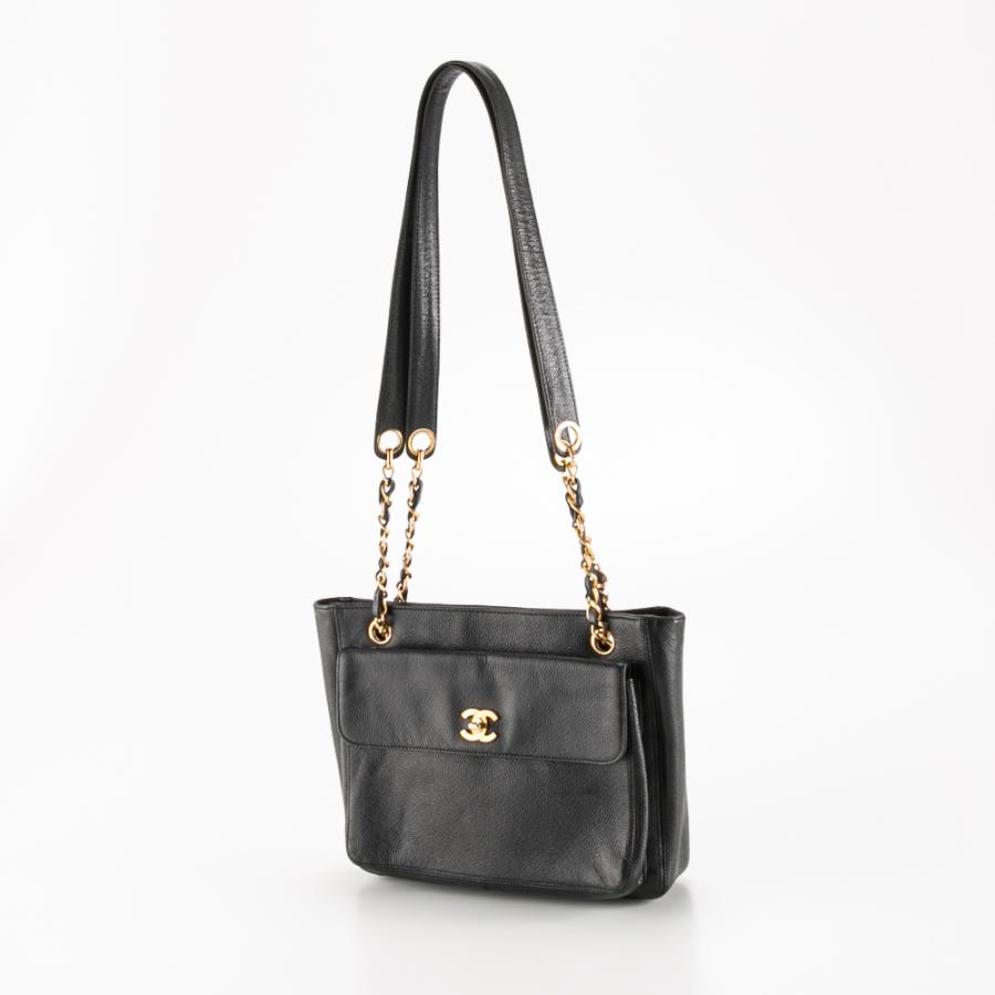 CHANEL 【ヴィンテージ・中古】シャネル キャビアスキン フラップ 