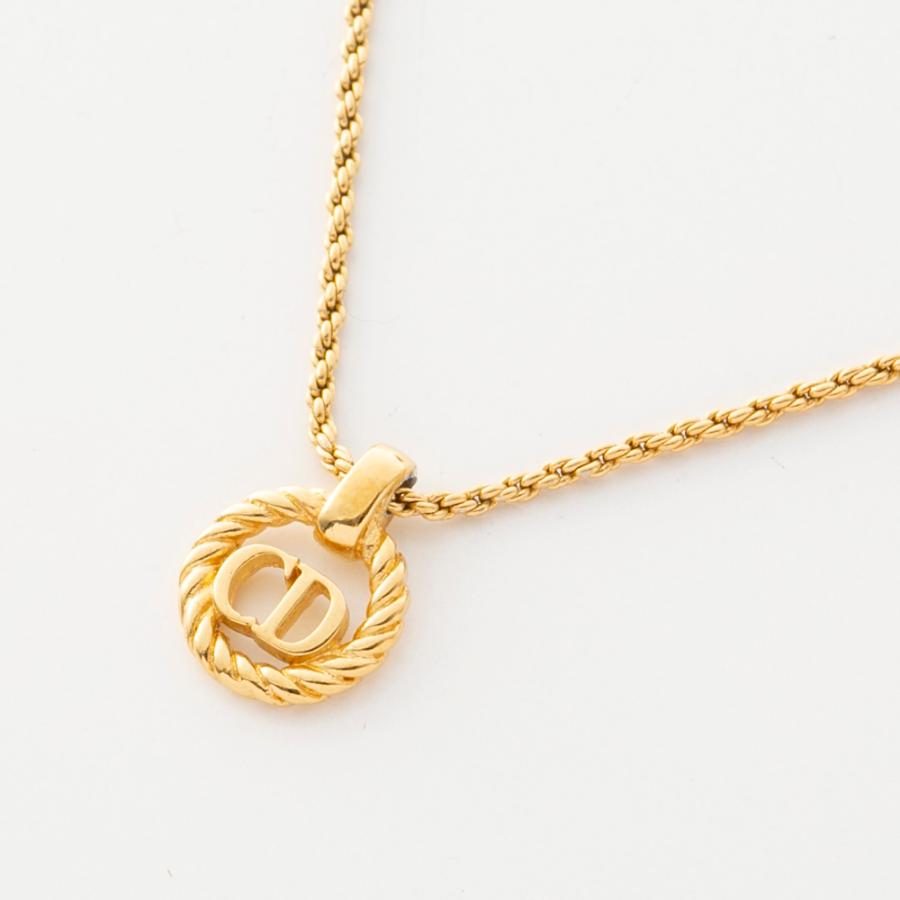 Christian Dior CD ロゴ リース ネックレス　※石取れ有り Christian Dior（クリスチャン・ディオール） 【ヴィンテージ・中古