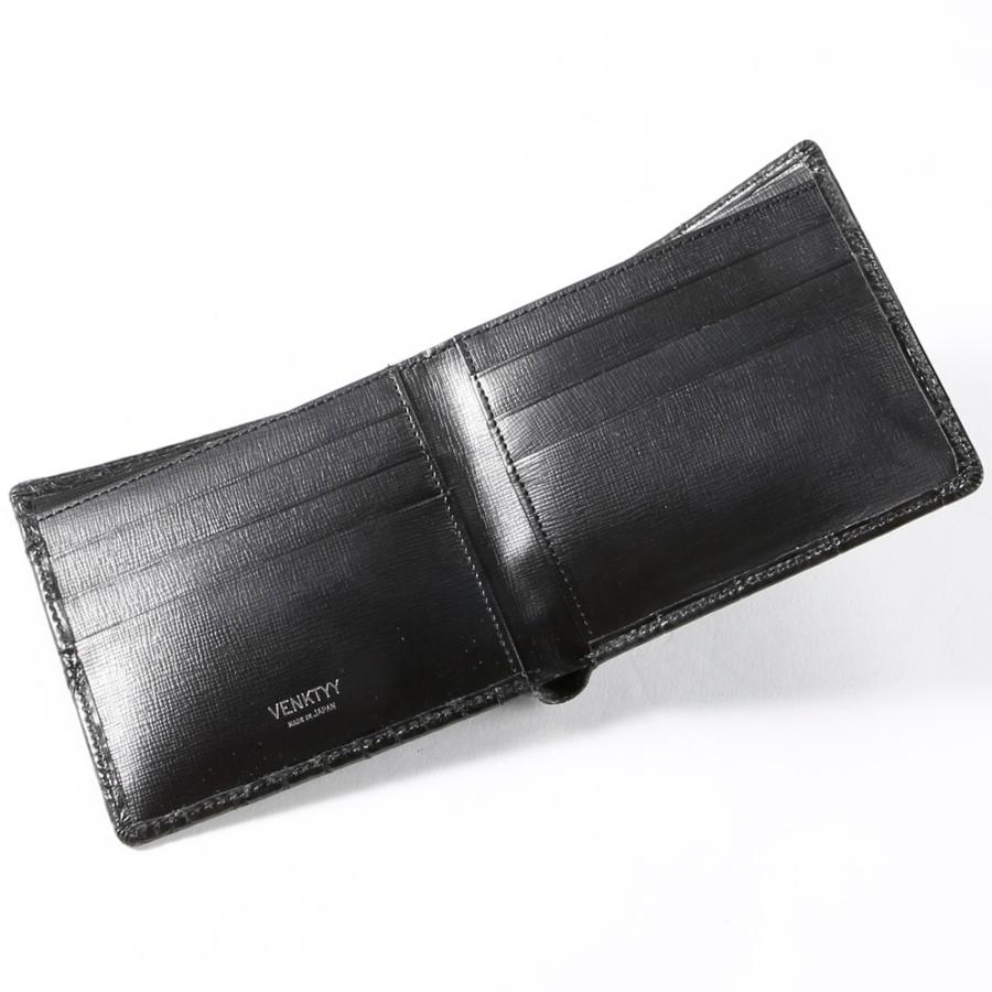 Venktyy 二つ折り財布 日本製 ベンクティ VENKTYY 折財布 国産ナイルクロコレザー財布 VK1003H