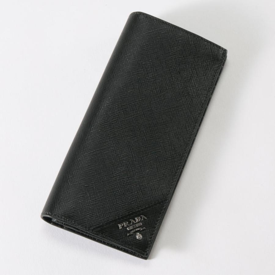 PRADA プラダ 長財布 SAF.METAL メンズ長財布/NERO 2MV836-QME  