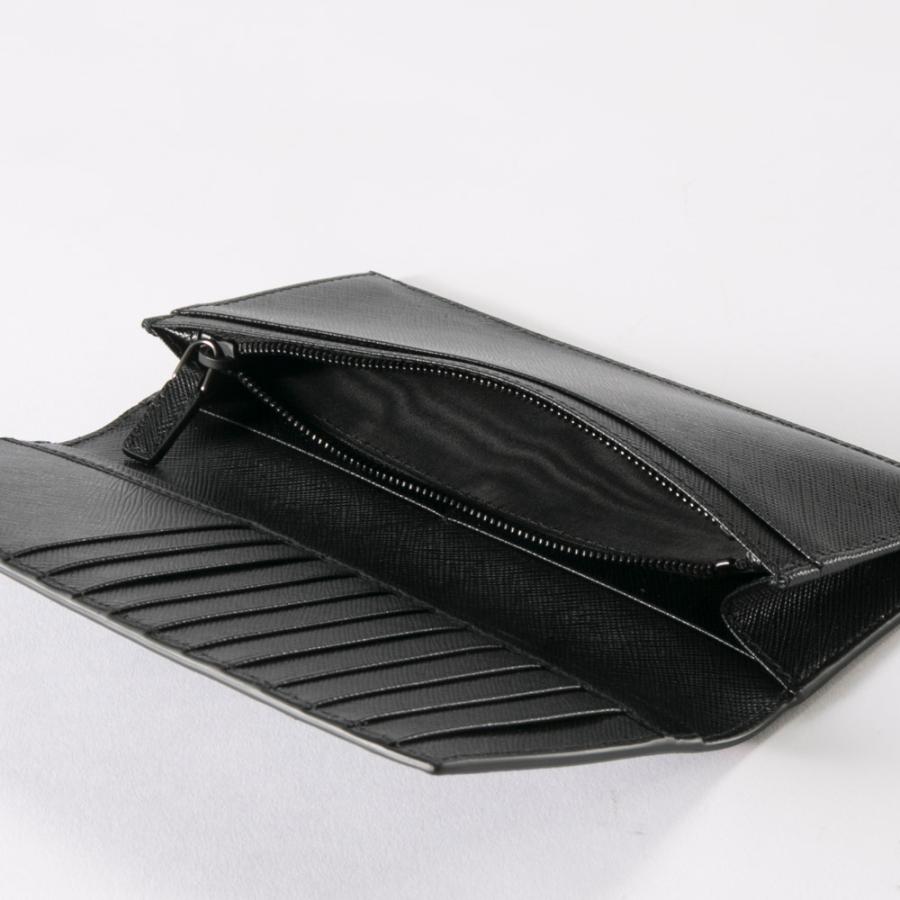 PRADA プラダ 長財布 SAF.METAL メンズ長財布/NERO 2MV836-QME  
