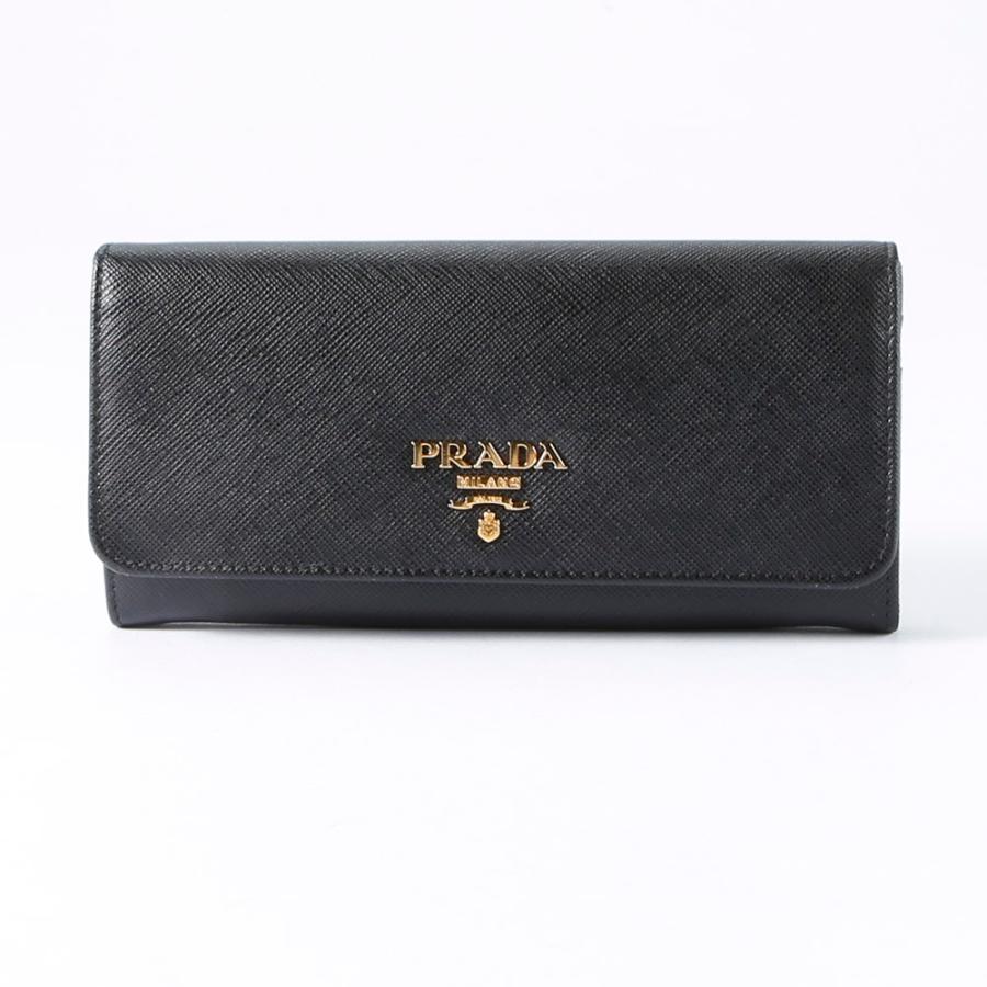 プラダ PRADA SAF.METAL ORO サフィアーノ メタル オロ 長財布+パス 