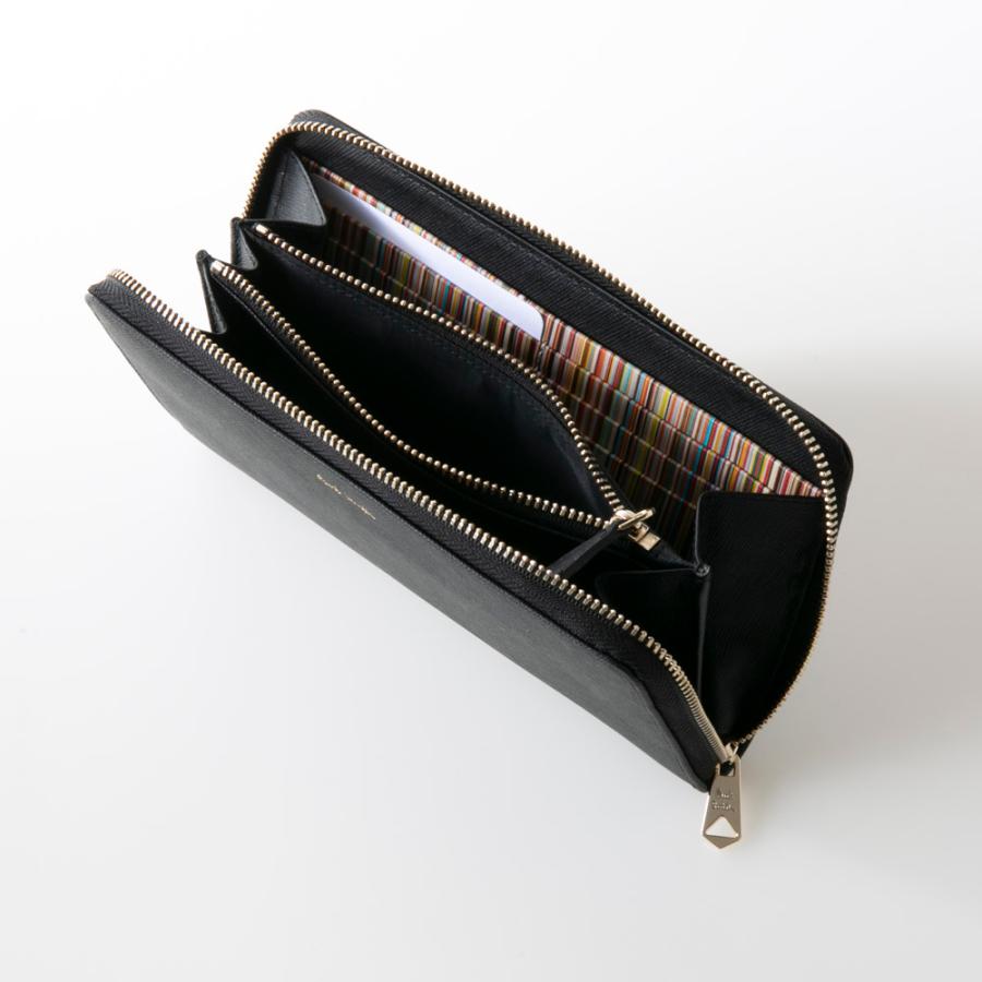 Paul Smith（ポール・スミス） 長財布ラウンドファスナー サフィアノ中
