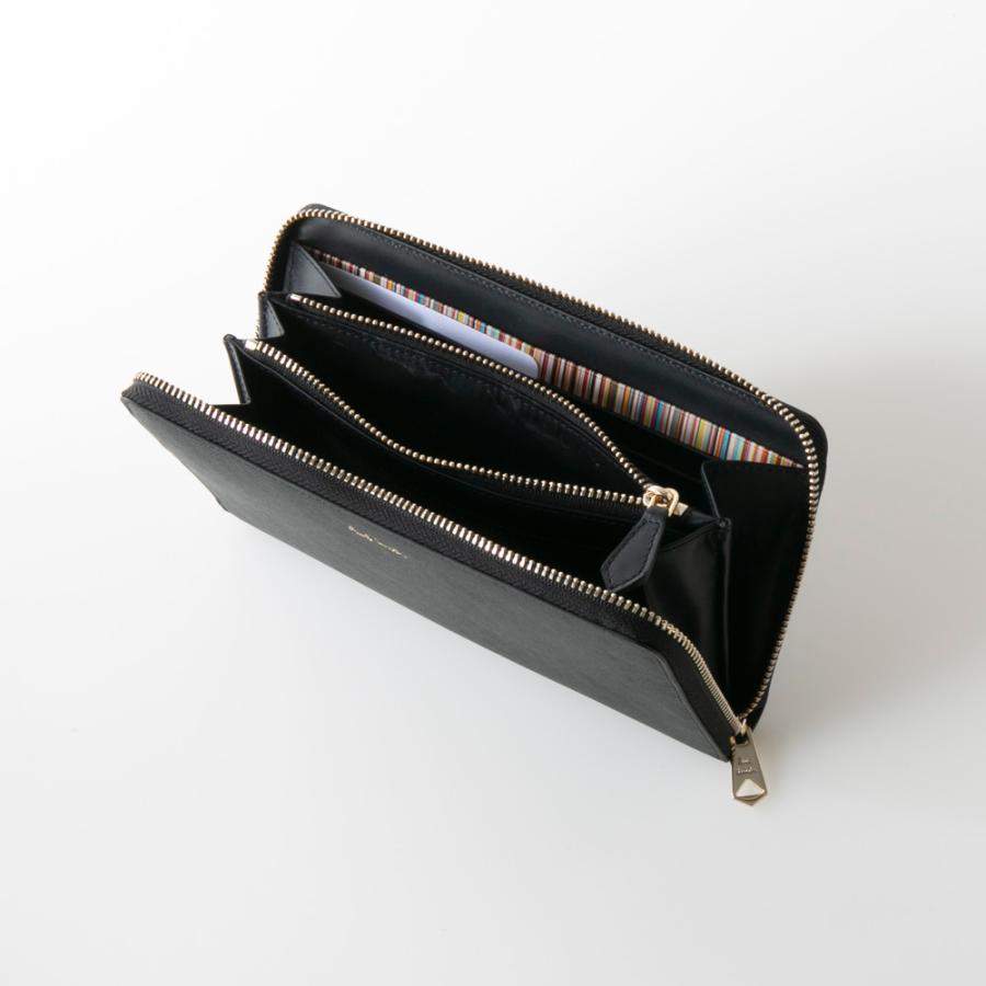Paul Smith（ポール・スミス） 長財布ラウンドファスナー サフィアノ中