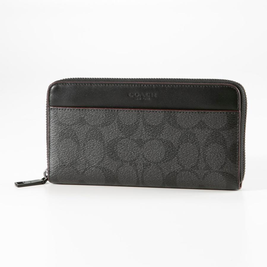 COACH（コーチ） 長財布 オックスブラッド シグネチャー ラウンド