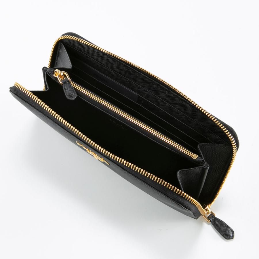 PRADA プラダ SAF.MET ORO サフィアーノメタルオロ ラウンド長財布  