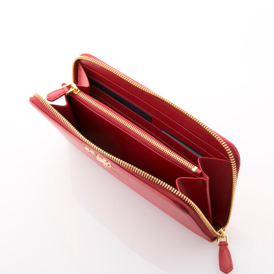 プラダ PRADA 長財布 SAF.MET ORO ラウンド/FUOCO 1ML506-QWAギフト 