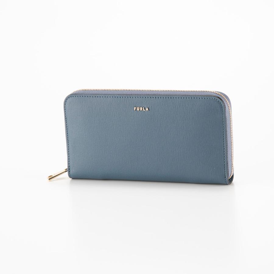 FURLA フルラ 長財布 BABYLON カーフ ラウンド/BLU DENIM+