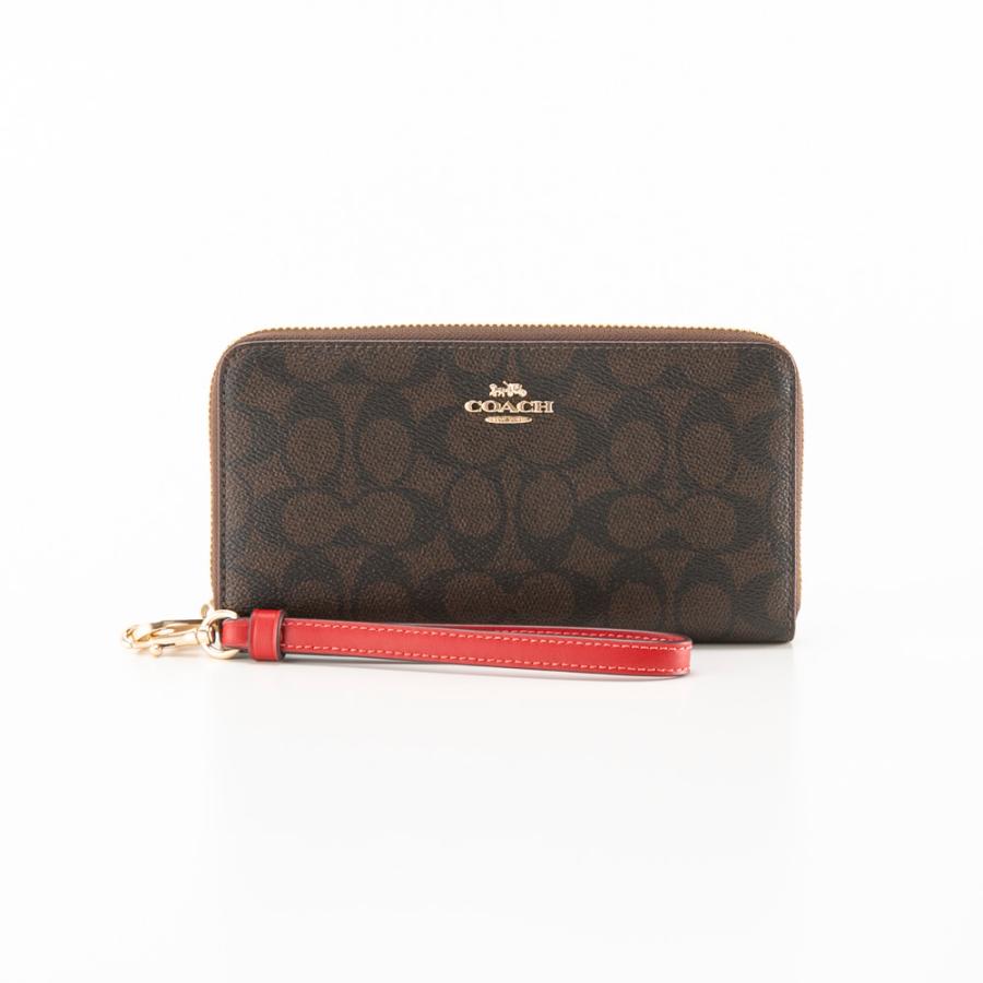 COACH（コーチ） シグネチャー アコーディオン ラウンド長財布 リスト
