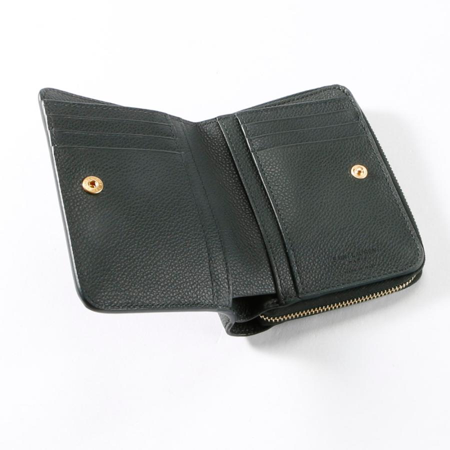 SAINT LAURENT サンローラン 折財布 グレインレザー ラウンド