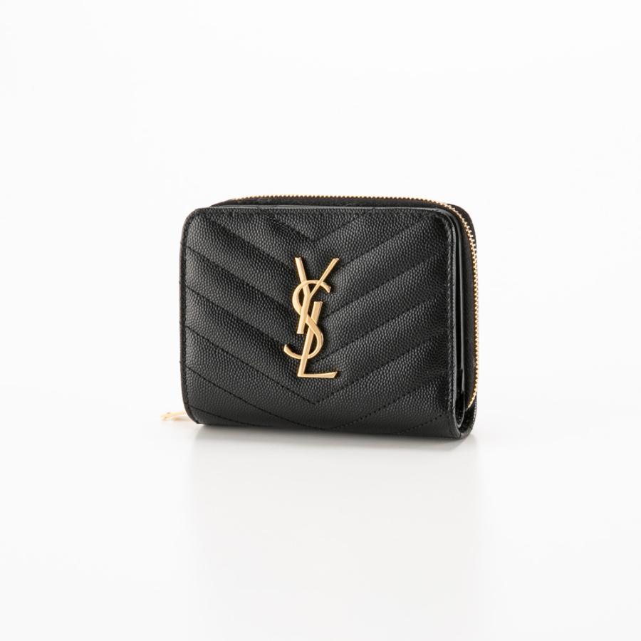SAINT LAURENT サンローラン モノグラムYSLマテラッセ折り財布 SAINT LAURENT サンローラン モノグラムYSLマテラッセ折り財布