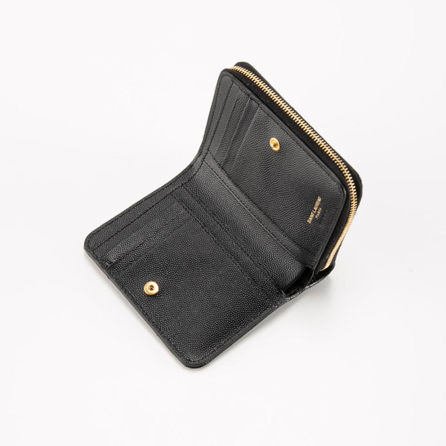 SAINT LAURENT サンローラン モノグラムYSLマテラッセ折り財布 SAINT LAURENT サンローラン モノグラムYSLマテラッセ折り財布