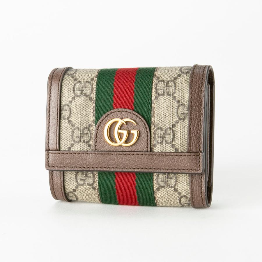 グッチ 523174 GGスプリーム PVC×レザー 三つ折り財布 GUCCI 【公式通販】