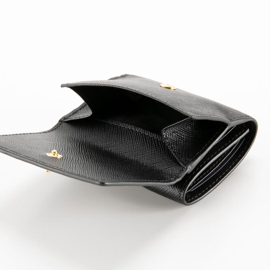PRADA（プラダ） PRADA SAFFIANO TRIANGOLO TINY 三つ折り財布 1MH042