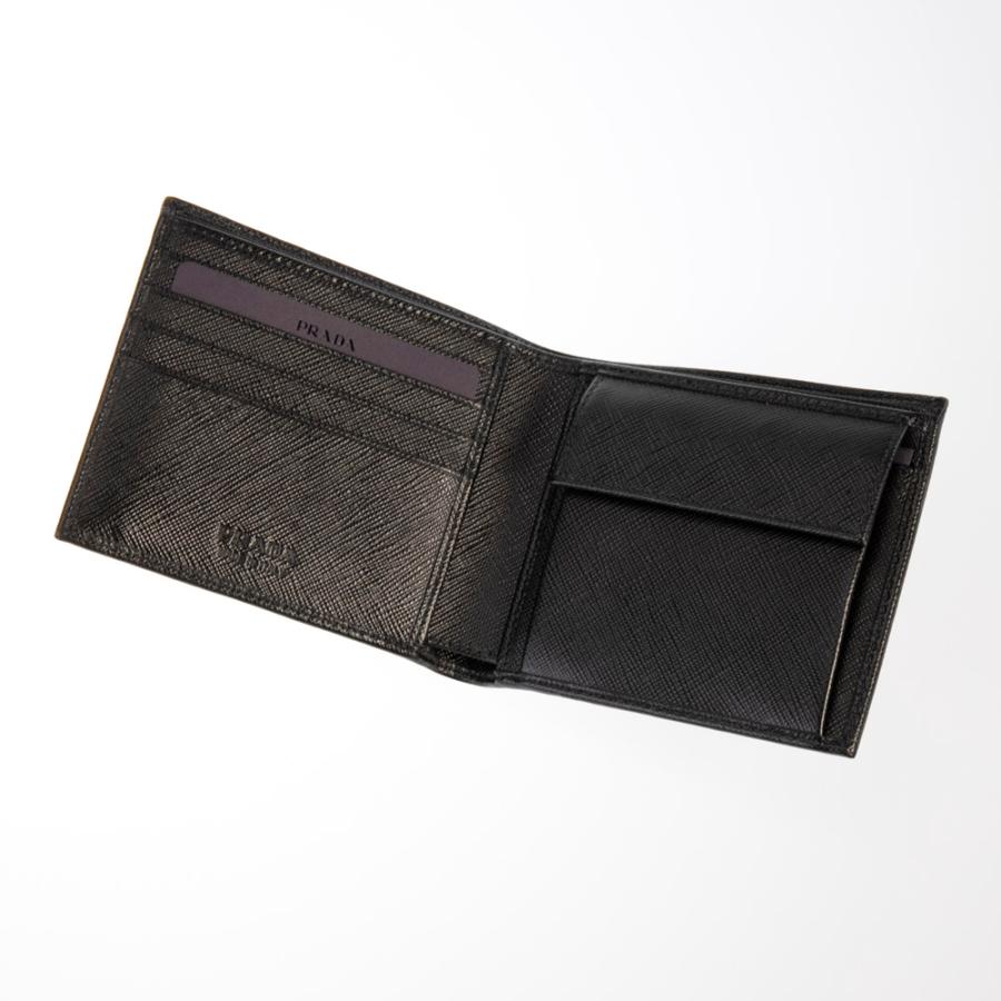 プラダ PRADA 折財布 SAF.TRIANGOLO折小銭/NERO 2MO738-QHH　フィットハウスの画像