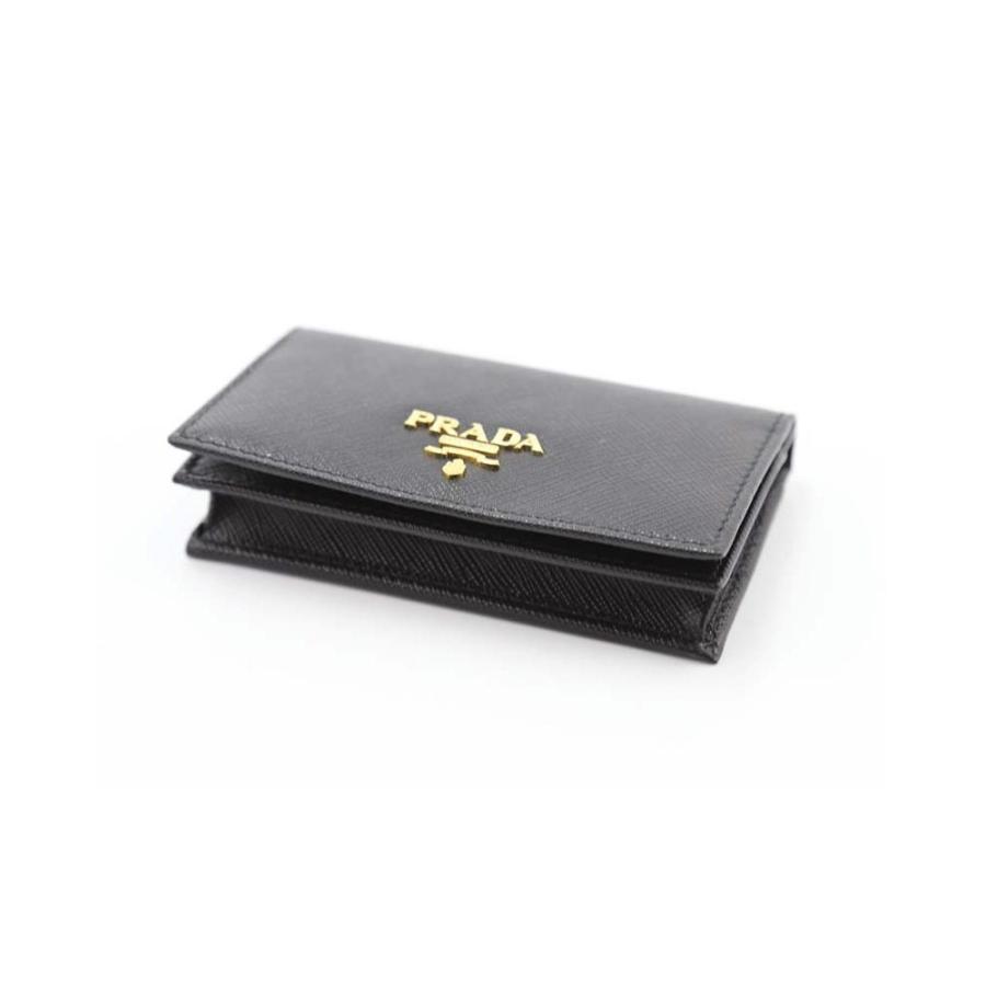 【WEB限定価格】プラダ PRADA カードケース・名刺入れ SAF METAL ORO/NERO 1MC122-QWA　フィットハウスの画像