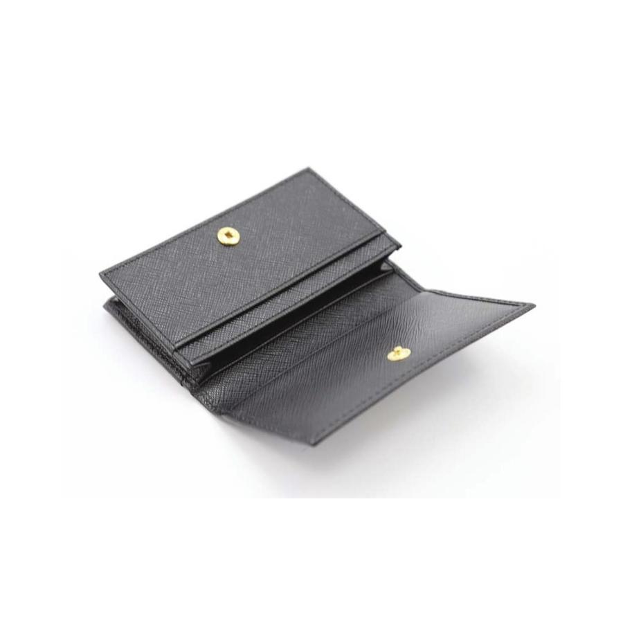 【WEB限定価格】プラダ PRADA カードケース・名刺入れ SAF METAL ORO/NERO 1MC122-QWA　フィットハウスの画像