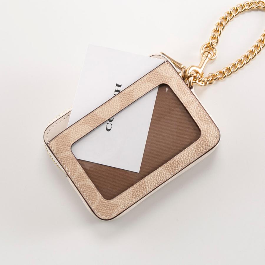 COACH（コーチ） 小銭入れ カードケース PVCシグネチャーチェーン付き
