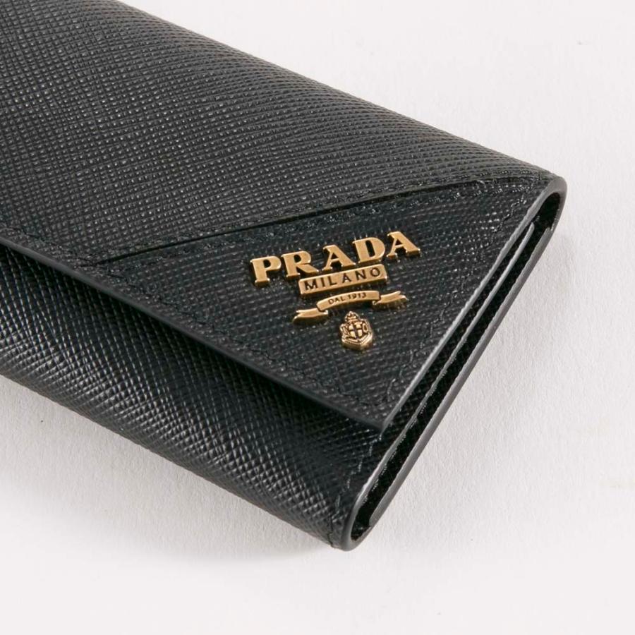 【WEB限定価格】プラダ PRADA キーケース SAF.METAL 6連/NERO1 2PG222-QME　フィットハウスの画像