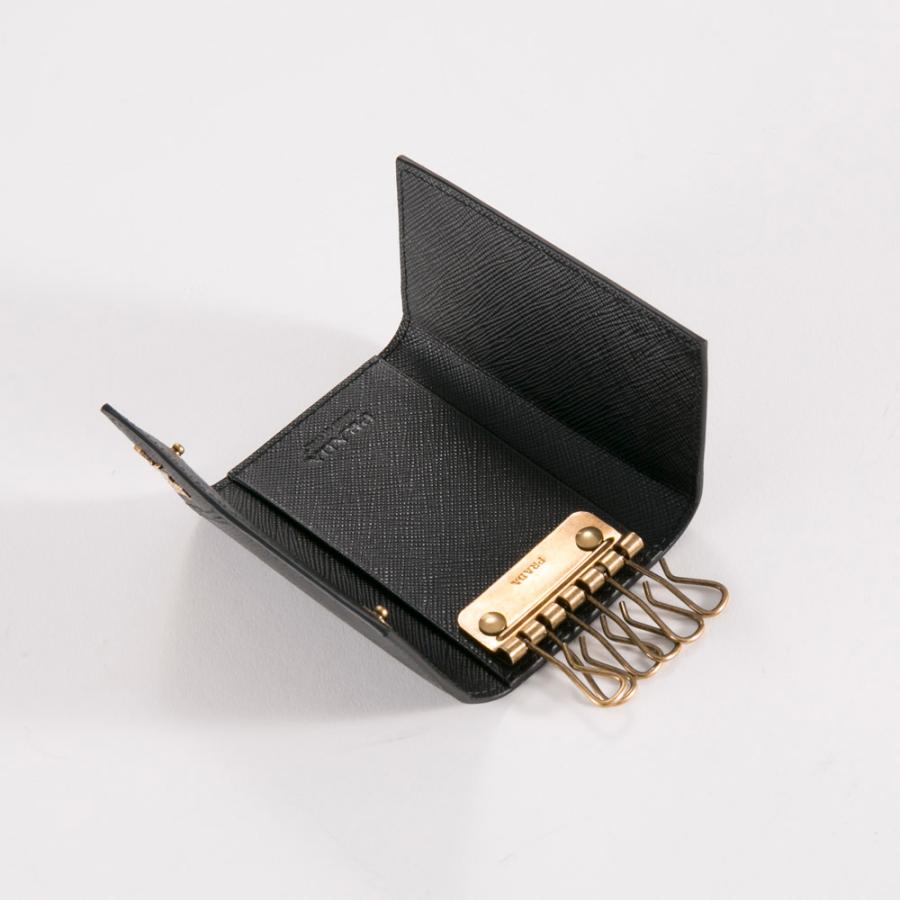 【WEB限定価格】プラダ PRADA キーケース SAF.METAL 6連/NERO1 2PG222-QME　フィットハウスの画像
