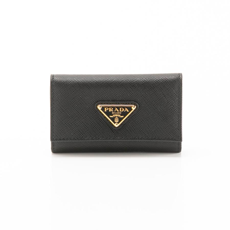 PRADA（プラダ） PRADA SAFFIANO TRIANGOLO 4連キーケース キーリング