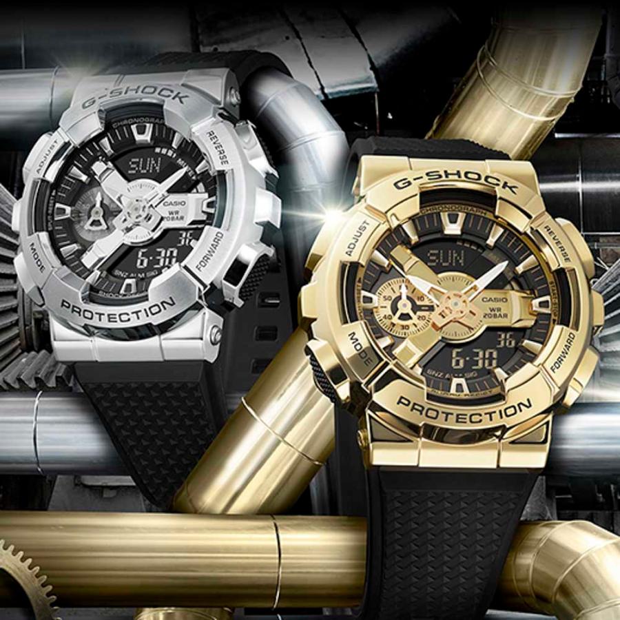カシオ CASIO ジーショック G-SHOCK 腕時計 Metal Covered GM-110アナデジMウォッチ GM-110-1AJF　フィットハウスの画像
