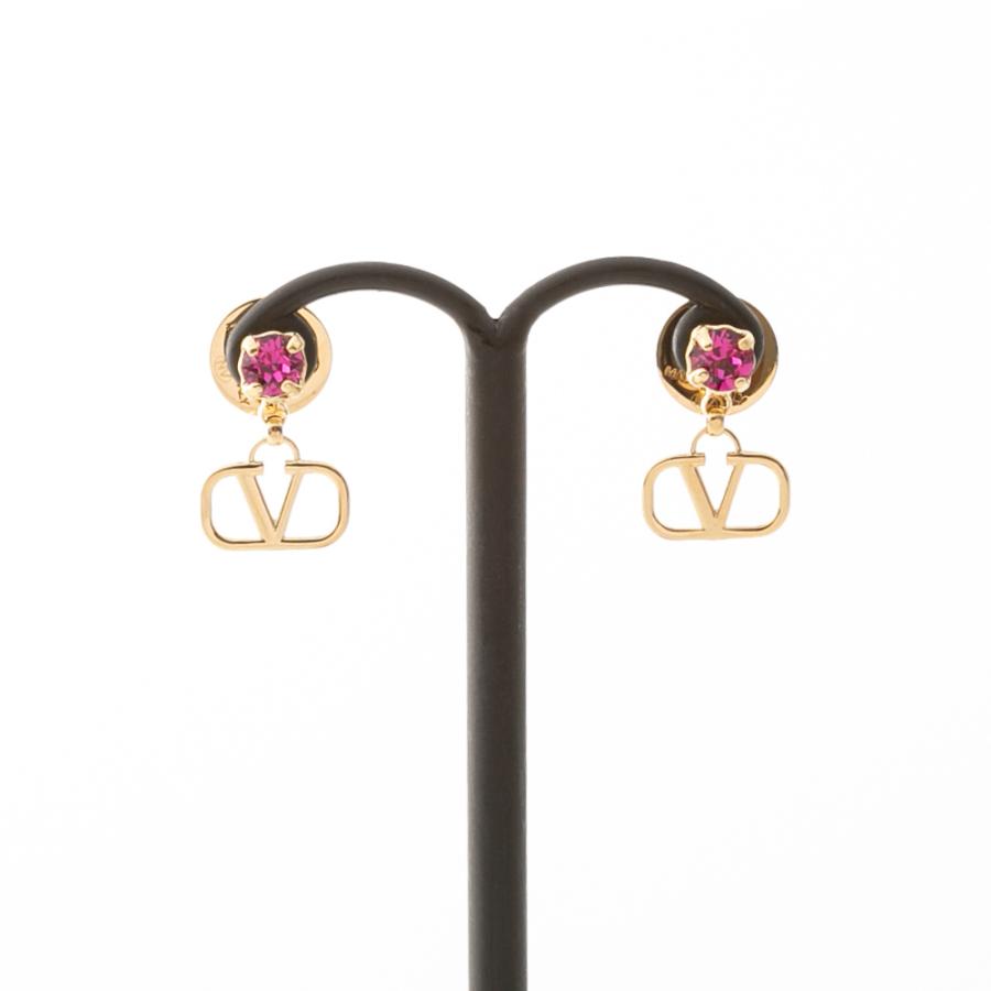 VALENTINO ヴァレンティノ Vロゴ シグネチャー メタル×スワロフスキー