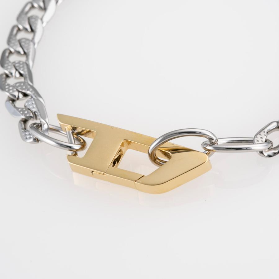 DIESEL（ディーゼル） ロゴチェーンブレスレット DX1338040 フィット