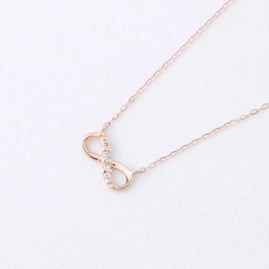 Cheriecrin シェリークラン ネックレス K10PG D0.018ct インフィニティ