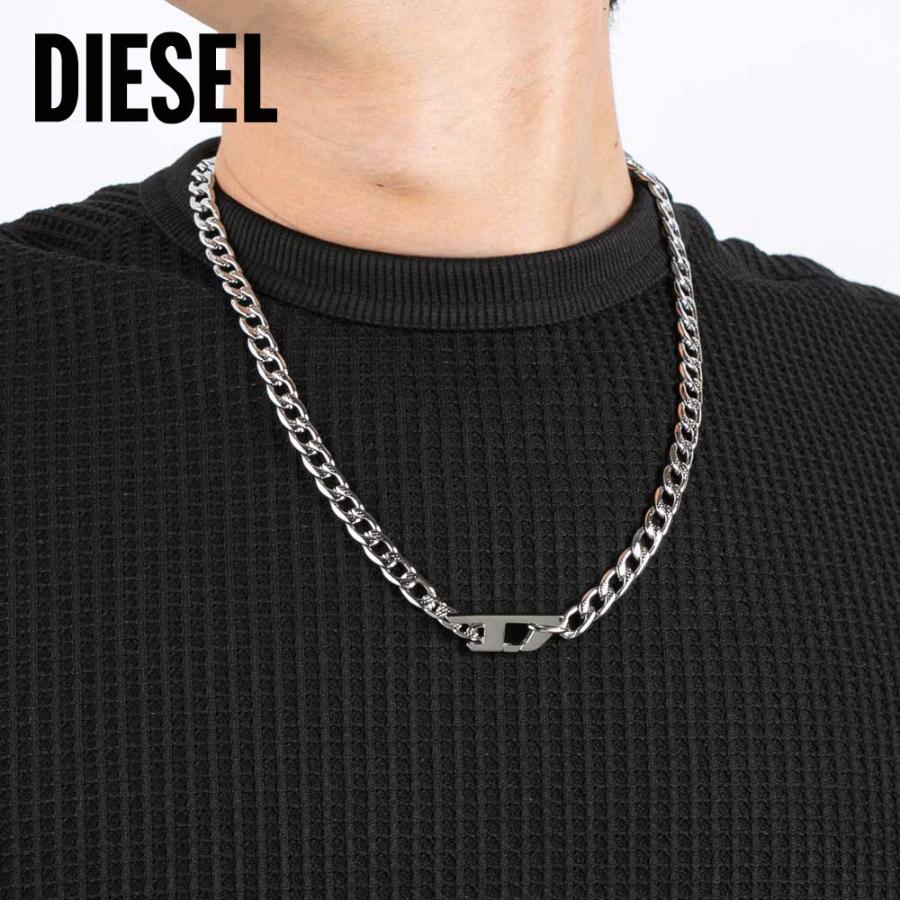 ディーゼル ネックレス ロゴネックレス　Dロゴ　DX1497040 DIESEL（ディーゼル） ロゴチェーンネックレス DX1497040 フィット