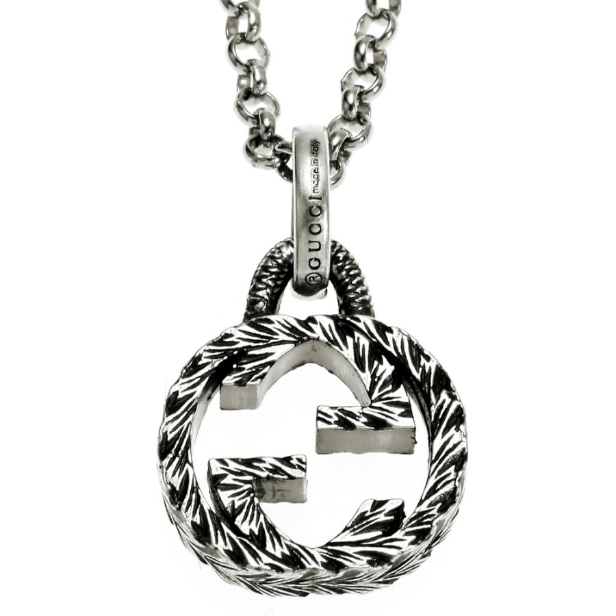 GUCCI グッチ ネックレス エングレイブドインターロッキングG N 455535  