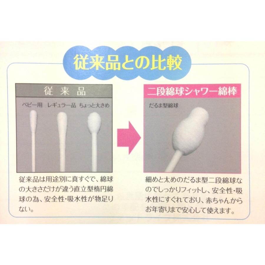○単品○ 二段綿球シャワー綿棒（91本入り） : LOHAS SUPPORT - 通販 