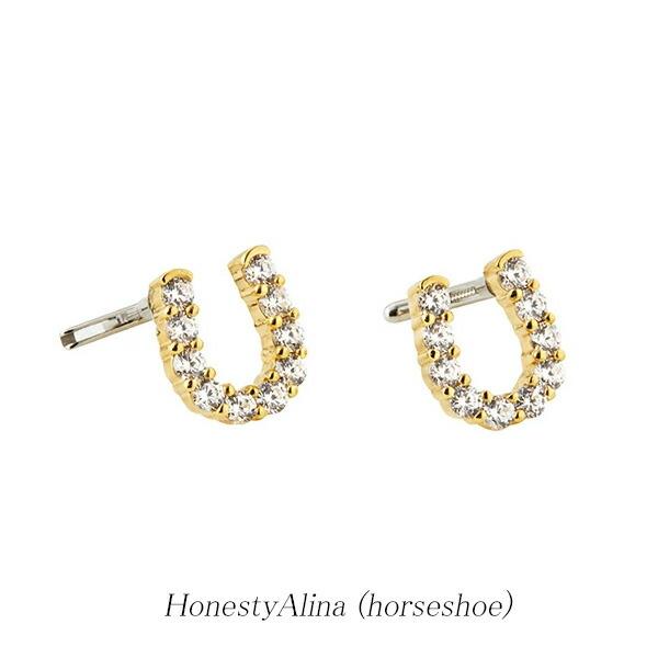Baqless バックレス ピアス ゴールド シルバー ホース Honesty Baqless バックレス ピアス ゴールド シルバー ホース Honesty