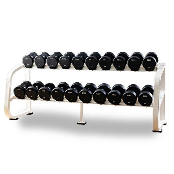 BULL TPUダンベル12〜30kg専用ラック付き BULL ブル TPUダンベルセット 12kg〜30kg 代引き不可 返品・交換不可