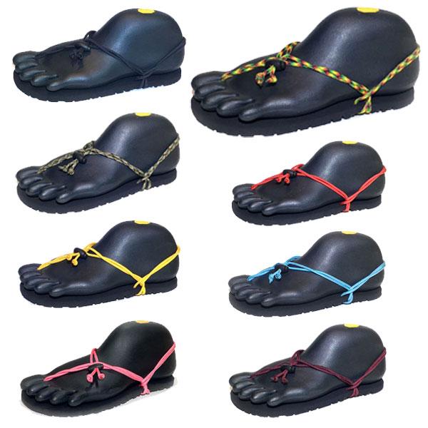 ワラーチ vibram ビブラムソール ブラック GRIPDROP グリップ 裸足 足