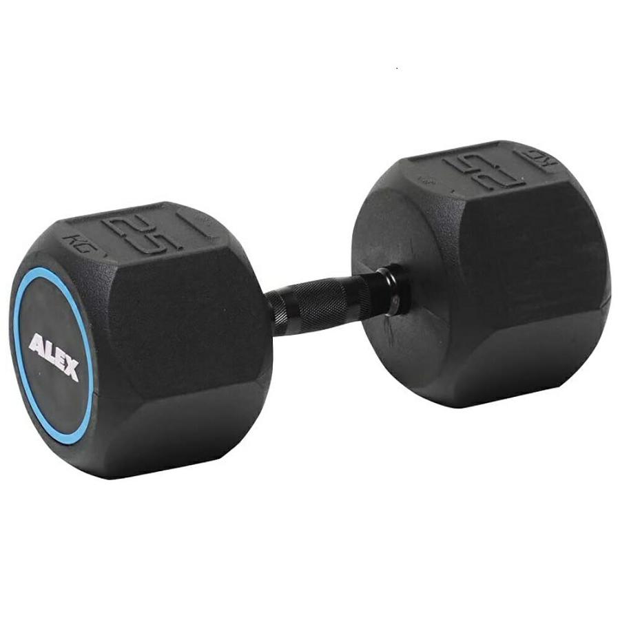 美品 25kg 六角ダンベル ラバーダンベル ALEX ラバー HEXダンベル 25kg : フィットネスショップ Yahoo!店
