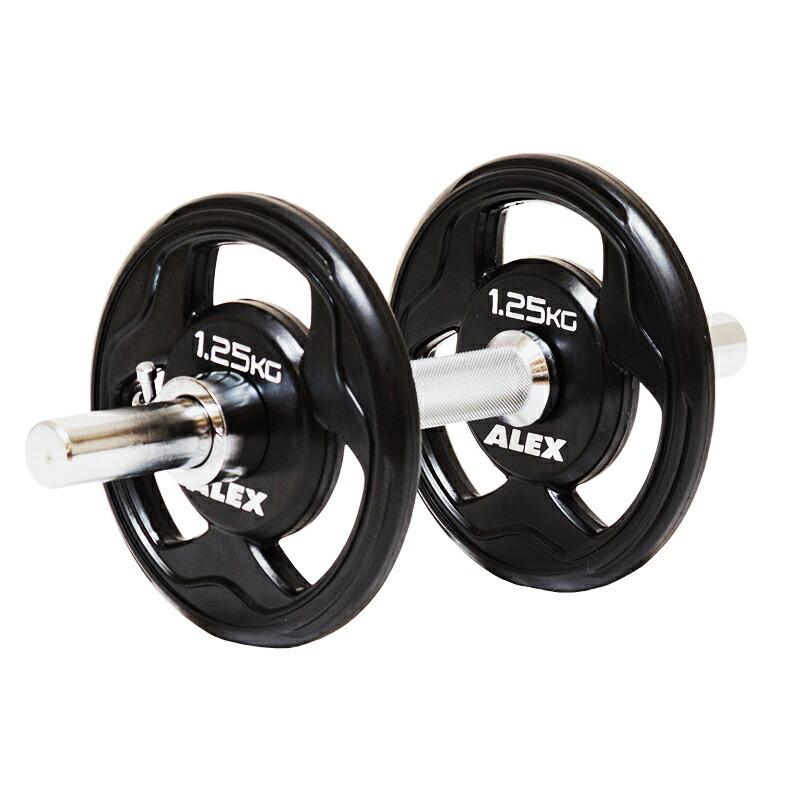 ALEX社製 BPRラバープレート 5kg BPR-5 Φ28mmバーベルプレート 