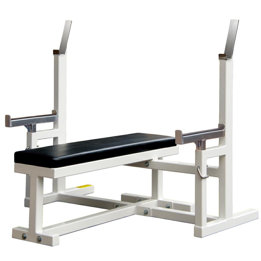 ①ゴールドジム マッスルビルダーワイドベンチ 強化フレーム付 ベンチ